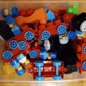 Huge lot of mega blocks boys train Thomas.